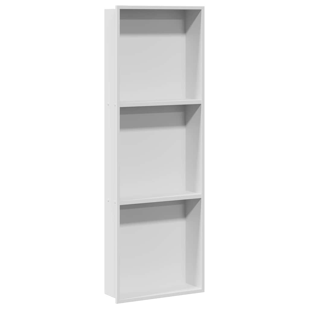 VidaXL niche de douche blanc 90 x 30 x 9,5 cm en acier inoxydable