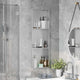 VidaXL niche de douche argent 90 x 30 x 9,5 cm en acier inoxydable