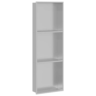 VidaXL niche de douche argent 90 x 30 x 9,5 cm en acier inoxydable