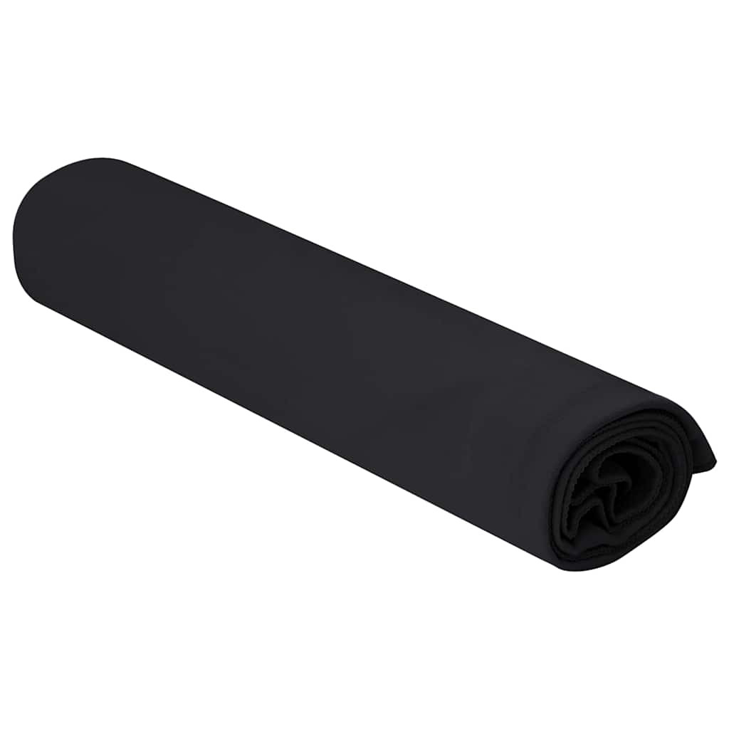 Vidaxx serviettes de sport 2 pcs noir 100 x 50 cm polyester et polyamide