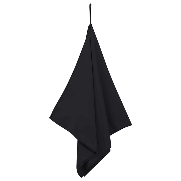 Vidaxx serviettes de sport 2 pcs noir 100 x 50 cm polyester et polyamide