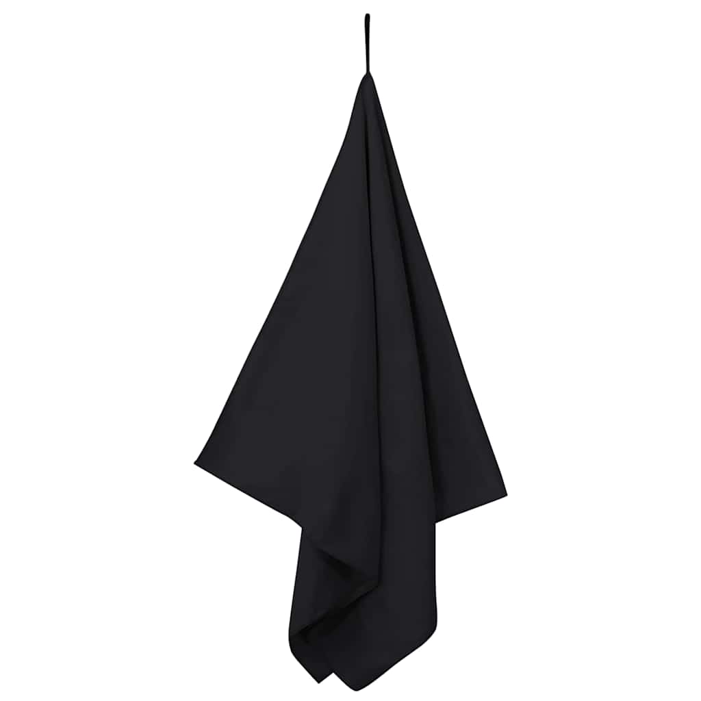 Vidaxx serviettes de sport 2 pcs noir 140 x 70 cm polyester et polyamide