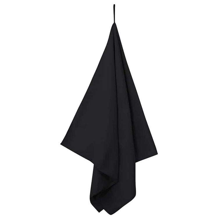 Vidaxx serviettes de sport 2 pcs noir 140 x 70 cm polyester et polyamide
