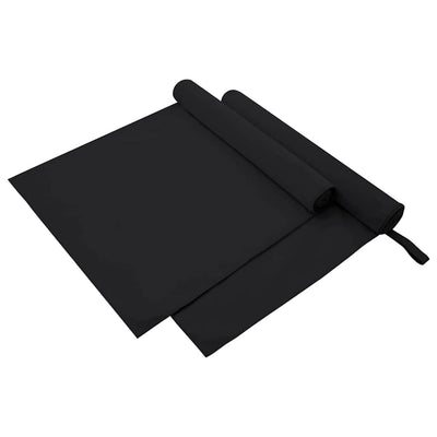 Vidaxx serviettes de sport 2 pcs noir 180 x 90 cm polyester et polyamide