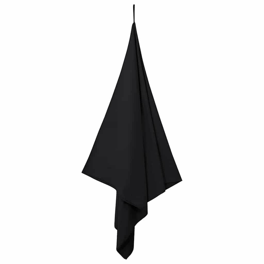 Vidaxx serviettes de sport 2 pcs noir 180 x 90 cm polyester et polyamide
