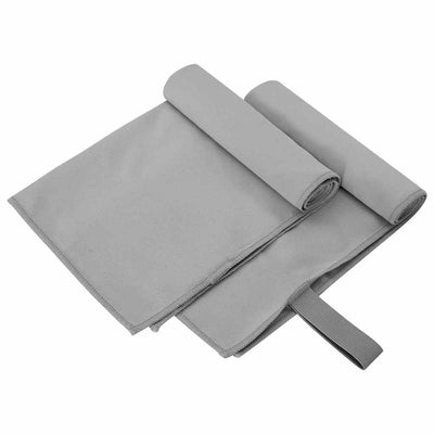 Vidaxl serviettes de sport 2 pcs gris foncé 50 x 30 cm