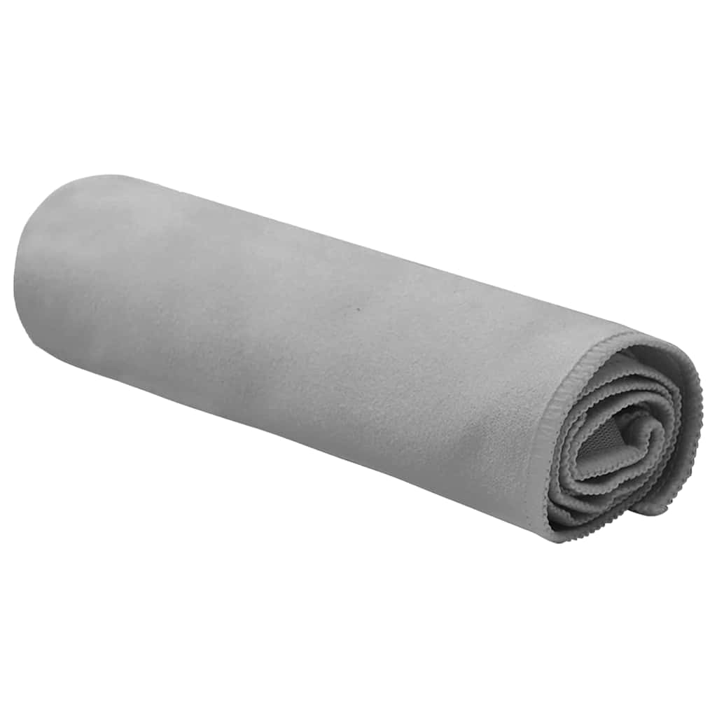 Vidaxl serviettes de sport 2 pcs gris foncé 50 x 30 cm