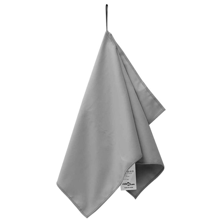 Vidaxl serviettes de sport 2 pcs gris foncé 50 x 30 cm