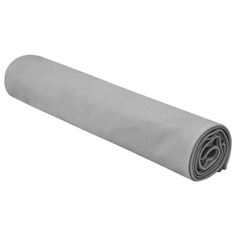 Vidaxl serviettes de sport 2 pcs gris foncé 140 x 70 cm