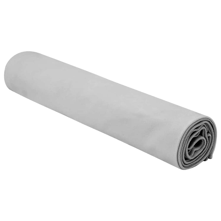 Vidaxx serviettes de sport 2 pcs gris 140 x 70 cm polyester et polyamide
