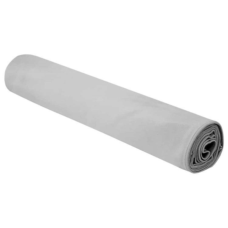 Vidaxx serviettes de sport 2 pcs gris 200 x 100 cm polyester et polyamide