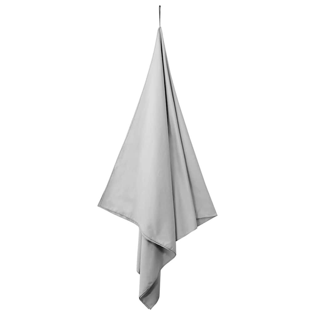 Vidaxx serviettes de sport 2 pcs gris 200 x 100 cm polyester et polyamide