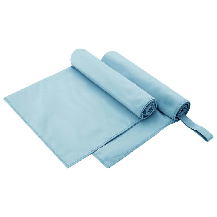 Vidaxx serviettes de sport 2 pcs bleu 100 x 50 cm polyester et polyamide