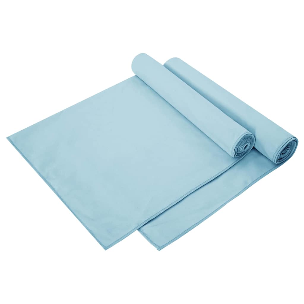 Vidaxx serviettes de sport 2 pcs bleu 140 x 70 cm polyester et polyamide