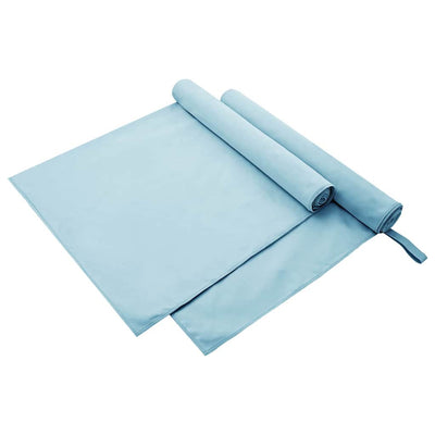 Vidaxx serviettes de sport 2 pcs bleu 180 x 90 cm polyester et polyamide