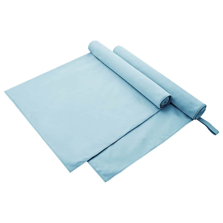 Vidaxx serviettes de sport 2 pcs bleu 180 x 90 cm polyester et polyamide