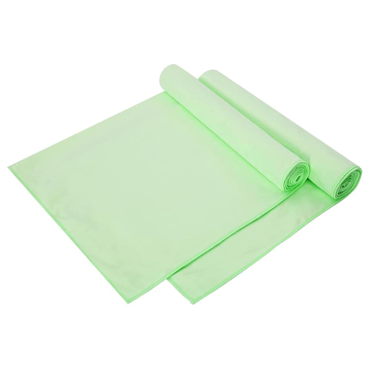 Vidaxx serviettes de sport 2 pcs vert 140 x 70 cm polyester et polyamide