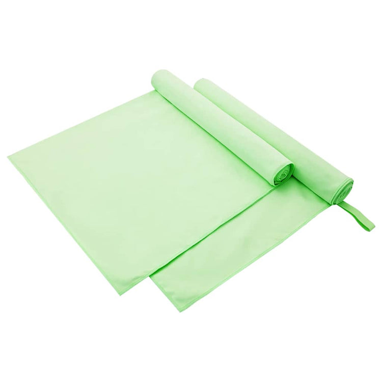 Vidaxx serviettes de sport 2 pcs vert 180 x 90 cm polyester et polyamide
