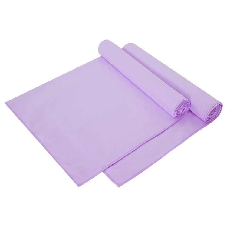Vidaxx serviettes de sport 2 pcs violet 140 x 70 cm polyester et polyamide