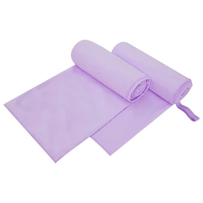 Vidaxx serviettes de sport 2 pcs violet 200 x 100 cm polyester et polyamide