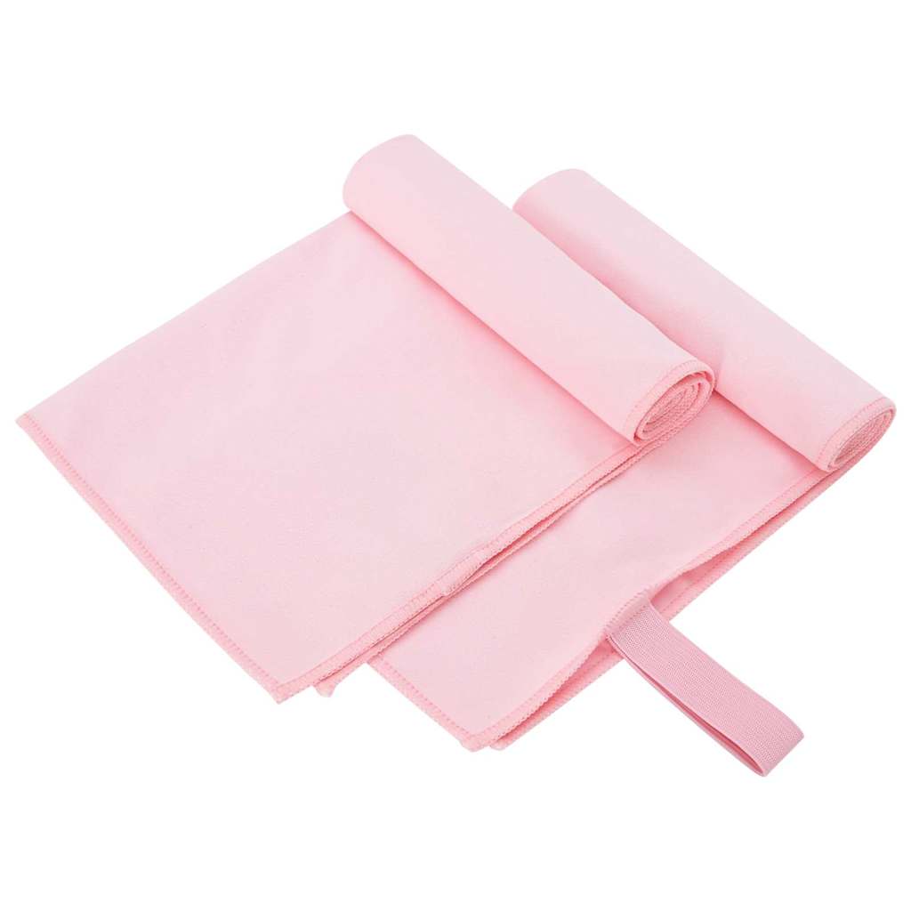 Vidaxx serviettes de sport 2 pcs rose 50 x 30 cm polyester et polyamide
