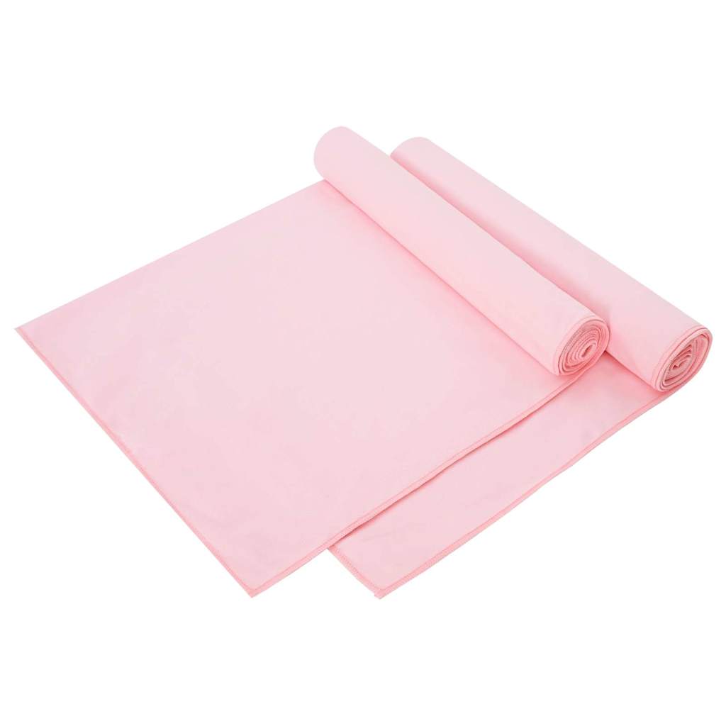 Vidaxx serviettes de sport 2 pcs rose 140 x 70 cm polyester et polyamide