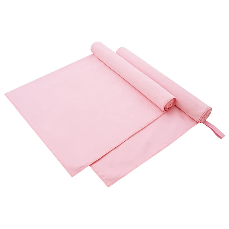 Vidaxx serviettes de sport 2 pcs rose 180 x 90 cm polyester et polyamide
