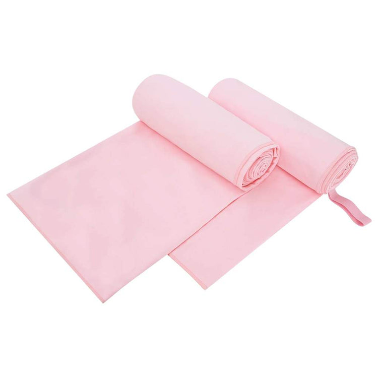 Vidaxx serviettes de sport 2 pcs rose 200 x 100 cm polyester et polyamide