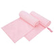 Vidaxx serviettes de sport 2 pcs rose 200 x 100 cm polyester et polyamide