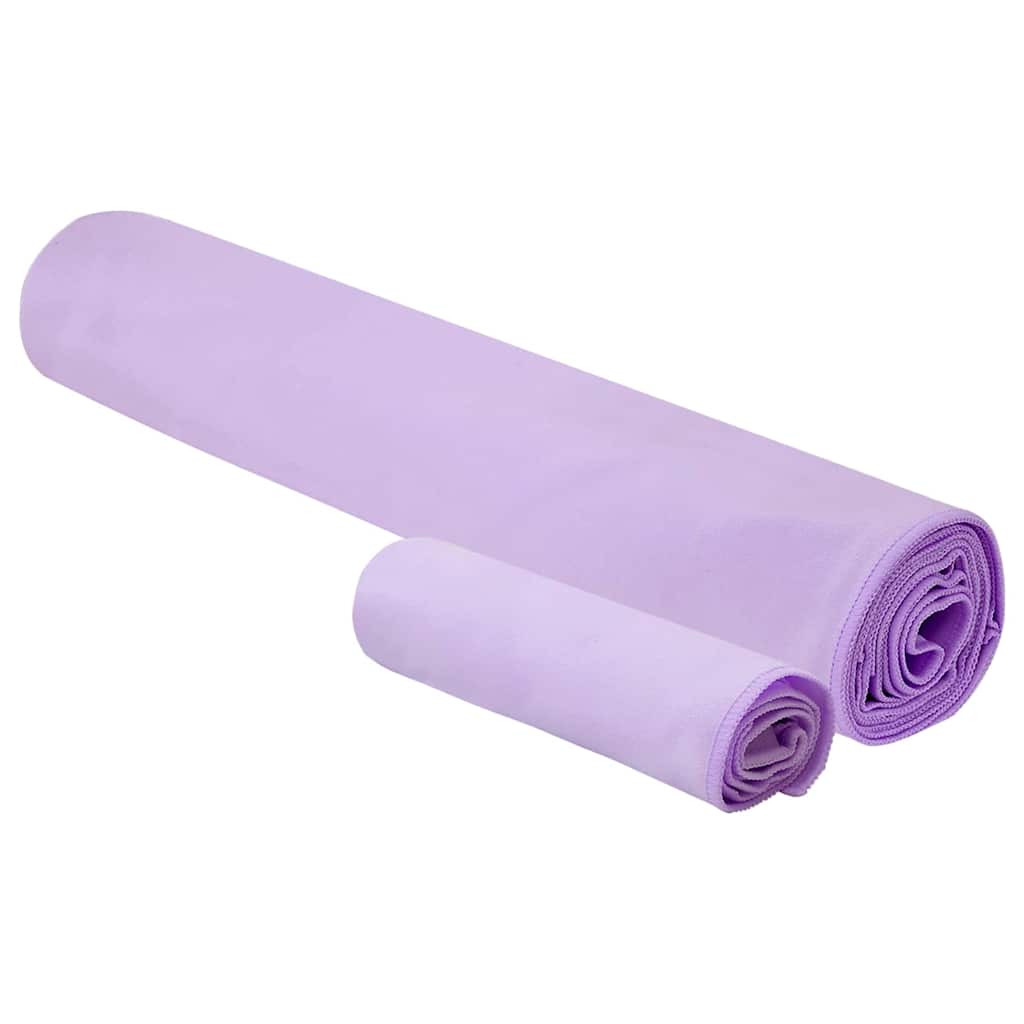 VidaXL ensemble de serviettes de sport 2 pcs tissu violet