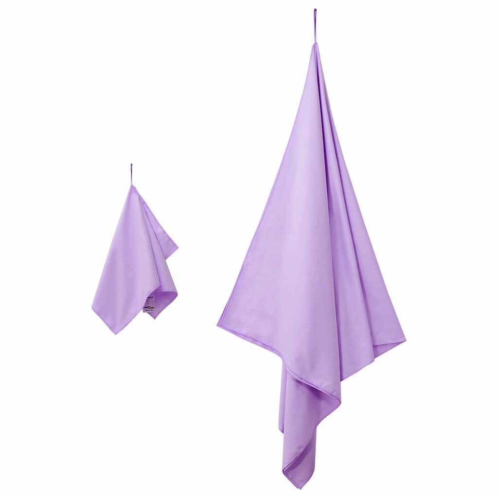 VidaXL ensemble de serviettes de sport 2 pcs tissu violet