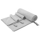 VidaXL lot de serviettes de sport 3 pcs gris polyester et polyamide