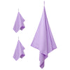 VidaXL lot de serviettes de sport 3 pcs violet polyester et polyamide
