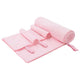 VidaXL lot de serviettes de sport 3 pcs rose polyester et polyamide