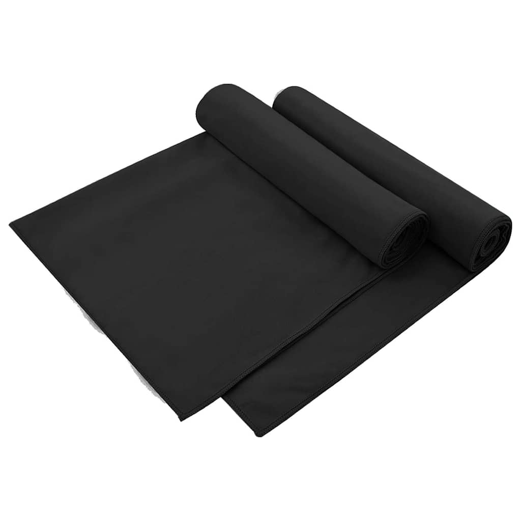 Vidaxx serviettes de chaise d'extérieur 2 pcs noir 130 x 60 cm