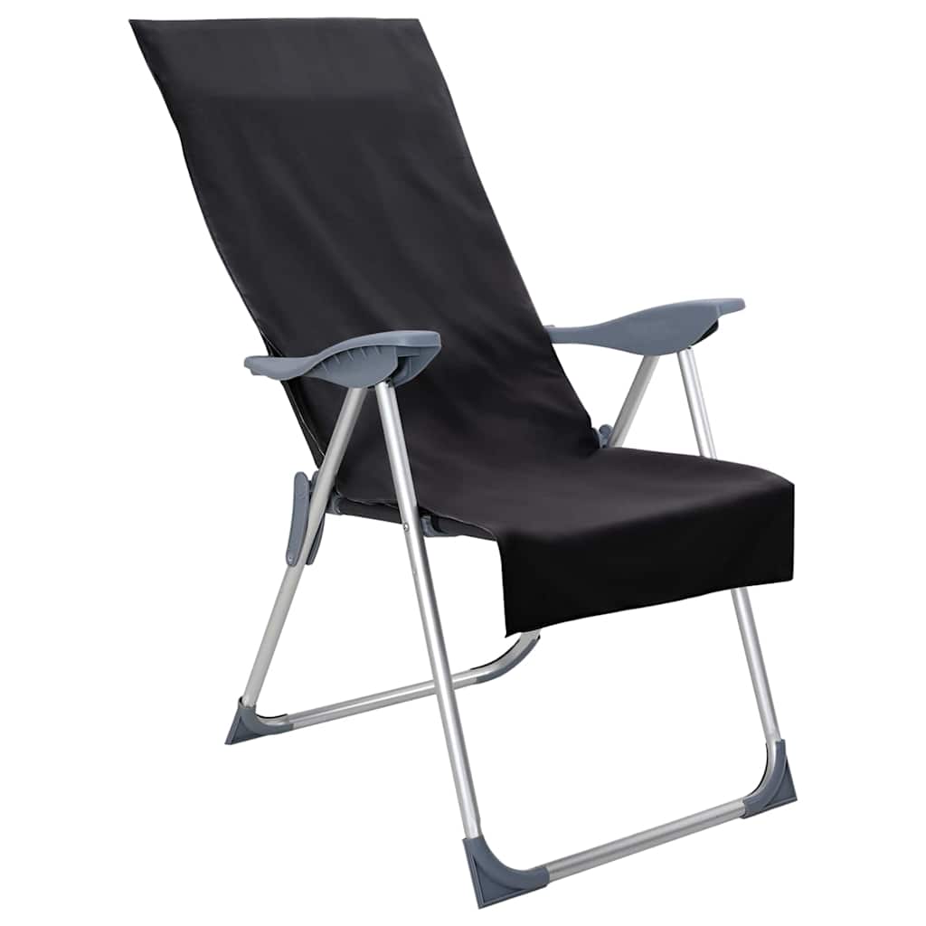 Vidaxx serviettes de chaise d'extérieur 2 pcs noir 130 x 60 cm