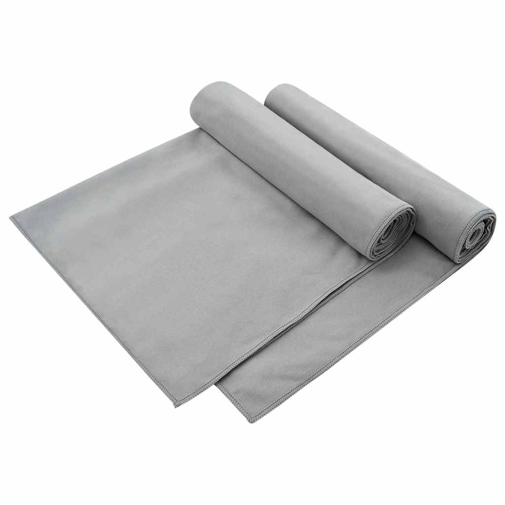 Vidaxl serviettes de chaise d'extérieur 2 pcs gris foncé 130 x 60 cm