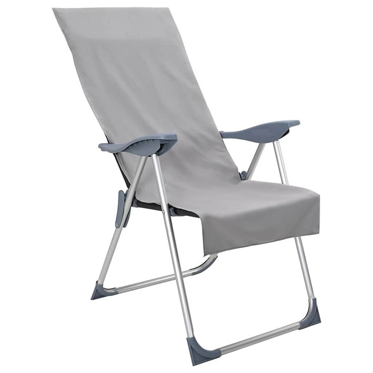 Vidaxl serviettes de chaise d'extérieur 2 pcs gris foncé 130 x 60 cm