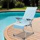 Vidaxx serviettes de chaise d'extérieur 2 pcs bleu 130 x 60 cm