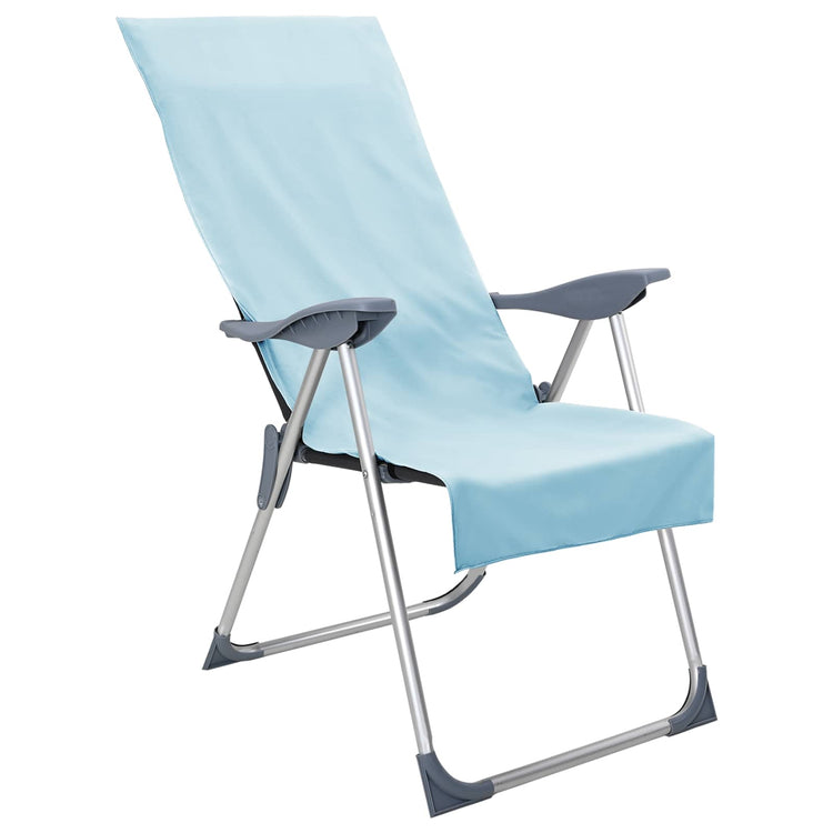 Vidaxx serviettes de chaise d'extérieur 2 pcs bleu 130 x 60 cm
