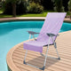 Vidaxx serviettes de chaise d'extérieur 2 pcs violet 130 x 60 cm