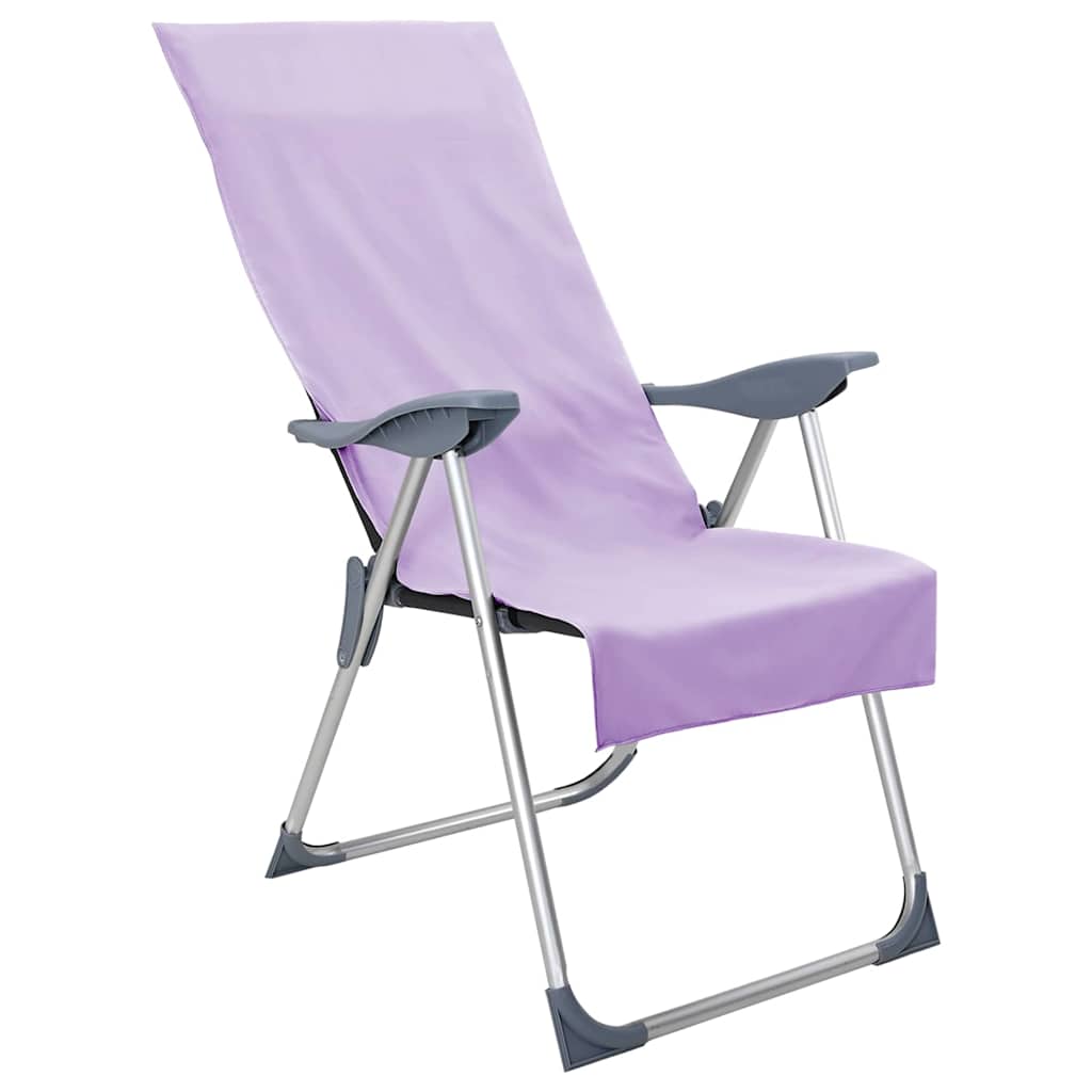 Vidaxx serviettes de chaise d'extérieur 2 pcs violet 130 x 60 cm