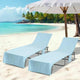 Vidaxl serviettes de chaise longue 2 pcs bleu 210 x 75 cm polyester et polyamide