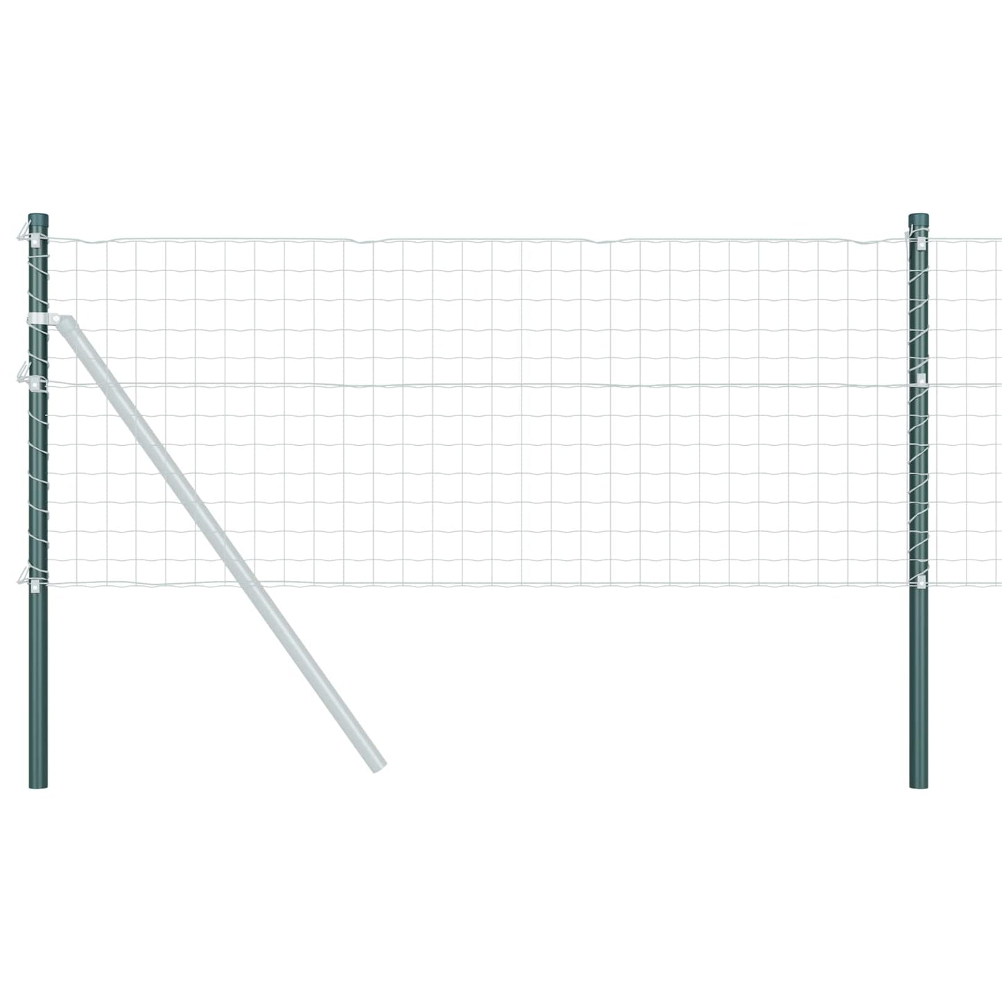 Vidaxl poteau de clôture 12 pcs vert 50 cm acier enduit de poudre