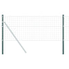 Vidaxl poteau de clôture 12 pcs vert 90 cm acier enduit de poudre