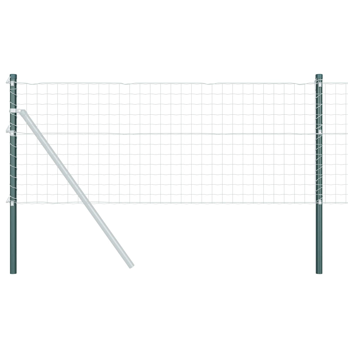 Vidaxl poteau de clôture 12 pcs vert 90 cm acier enduit de poudre