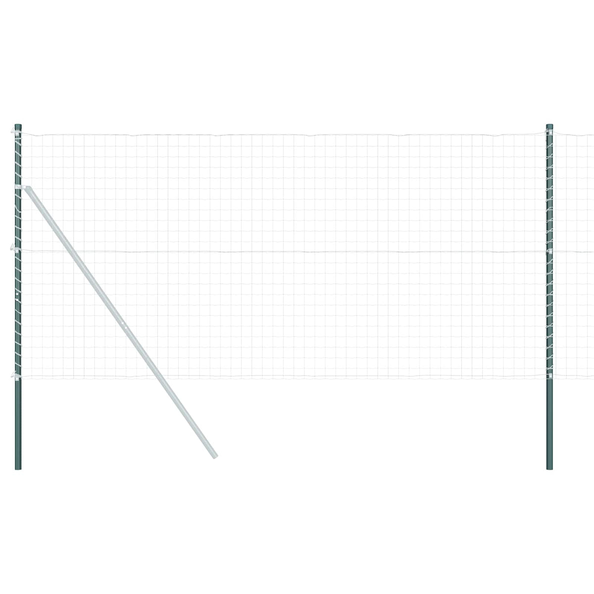 Vidaxl poteau de clôture 2 pcs acier thermolaqué vert