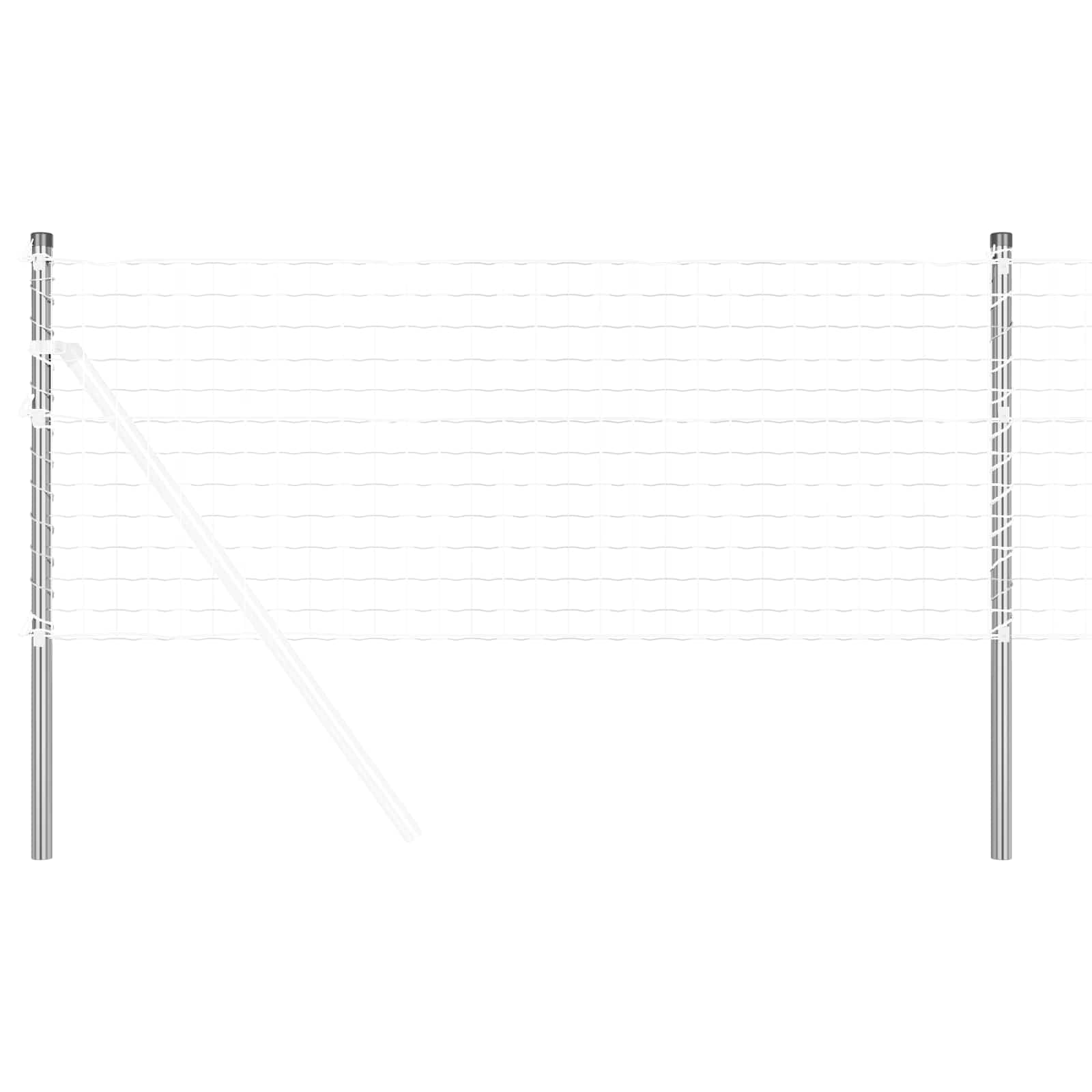 Vidaxl poteau de clôture 12 pcs argent 120 cm acier enduit de poudre
