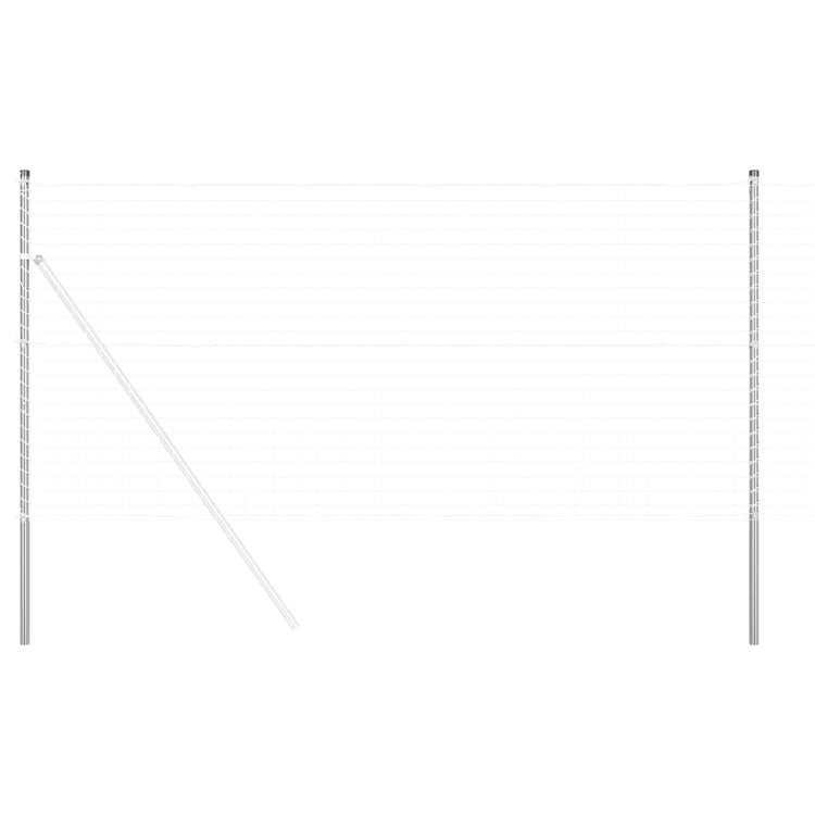 Vidaxl poteau de clôture 2 pcs acier thermolaqué argent