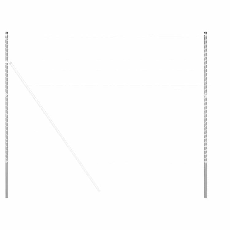 Vidaxl poteau de clôture 2 pcs acier thermolaqué argent